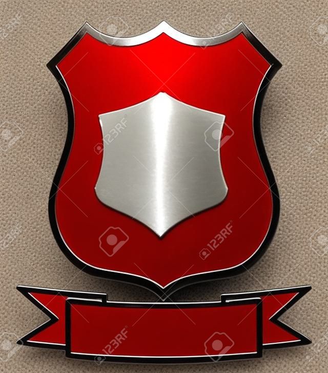 空の空白のエンブレム バッジの盾のロゴ記章紋章付き外衣