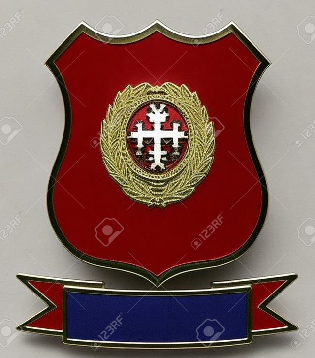 Leer leere Emblem Abzeichen Shield Insignia Logo Mantel von Waffen