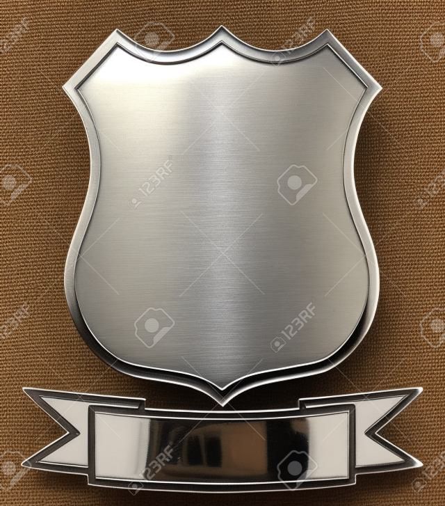 空の空白のエンブレム バッジの盾のロゴ記章紋章付き外衣