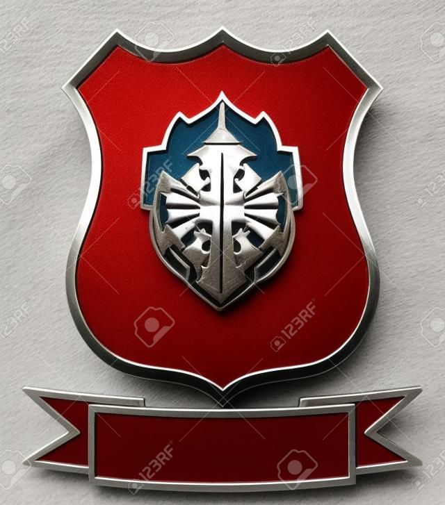 Vacío en blanco escudo de Logo Insignia emblema distintivo escudo de armas