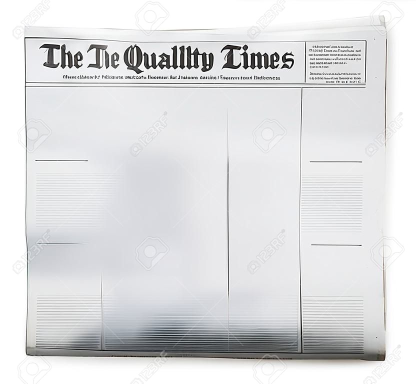 Fake Newspaper Front Page Blank with Title