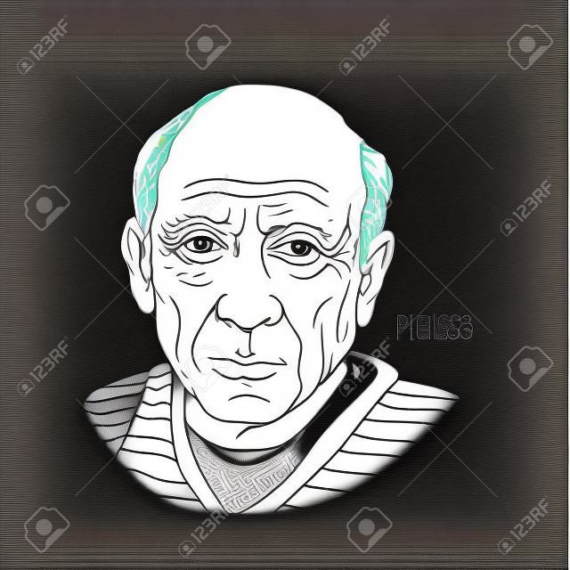 Pablo Picasso Line Art Portret