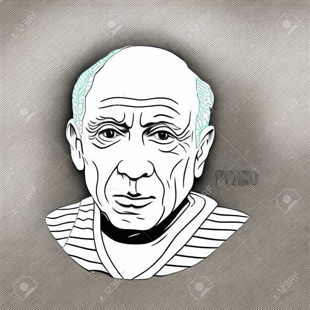 Pablo Picasso Line Art Portrait
