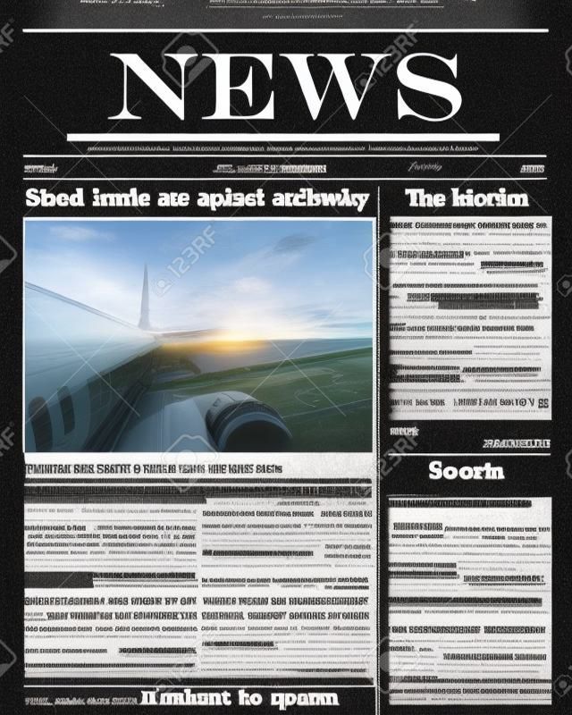 fake newspaper design, fully detailed