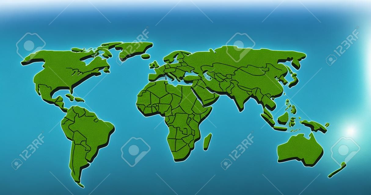 Clean World Map. Stock Photo, Picture and Royalty Free Image. Image  79098331.