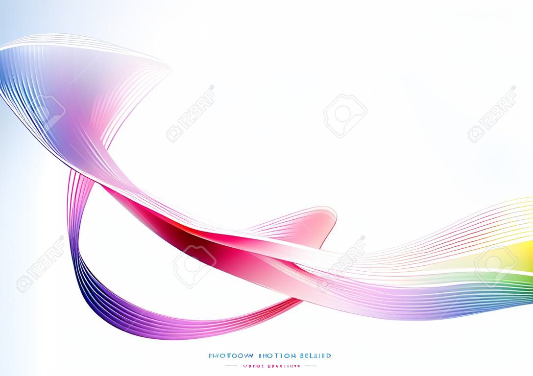 Colorful wave stripe ribbon abstract Background, rainbow concept, vector illustration