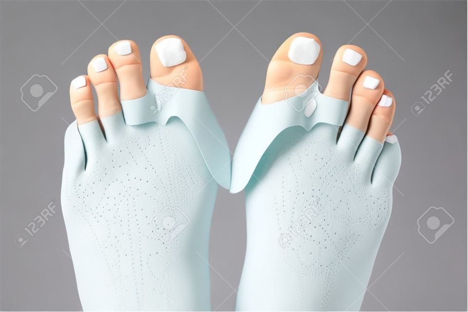 Woman feet with orthopedic pads
