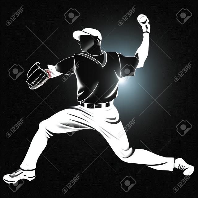 ballplayer, silhouette