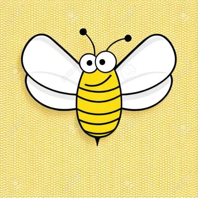 Pszczoła na białym tle. Płaski ikona pszczoły - ilustracji wektorowych.