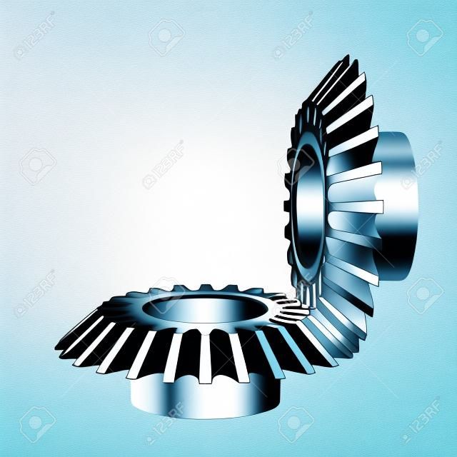 Illustration of gears on a white background.
