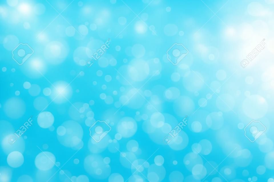 pure blue under water or pool bubble bokeh for summer holiday background
