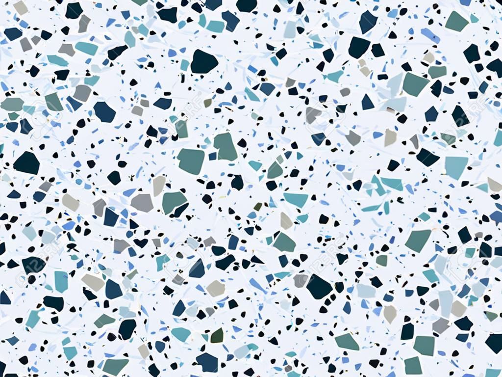 Terrazzo vloerbedekking textuur, naadloze patroon achtergrond. Abstract vector ontwerp voor print op vloer, muur, tegel of textiel