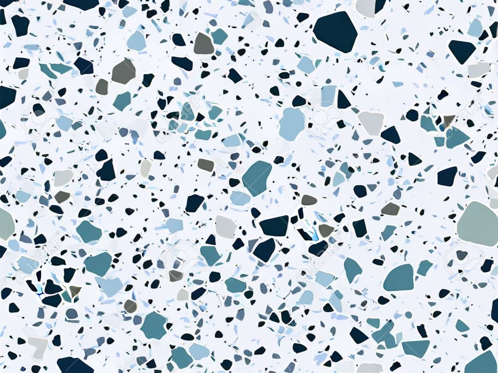 Terrazzo flooring texture, seamless pattern background. Abstract vector design for print on floor, wall, tile or textile