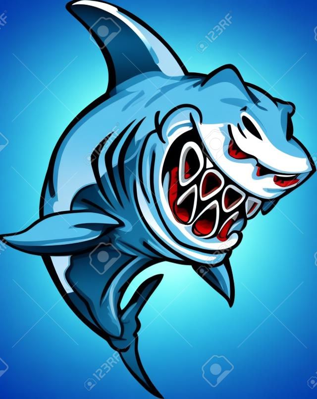 Image de dessin animé de mascotte de requin