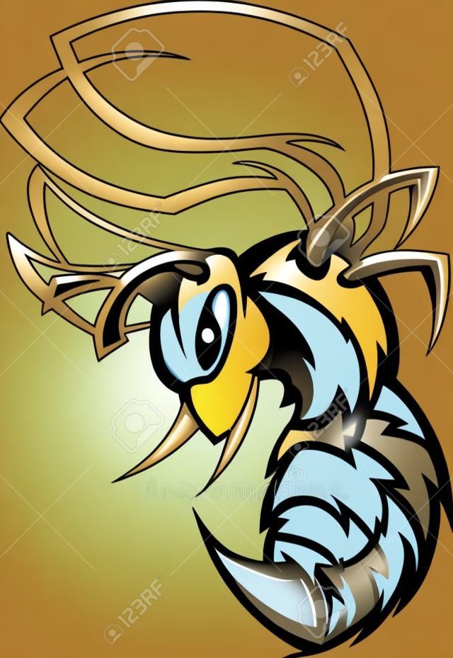 Biene-Hornet-Grafik-Vektor-Illustration