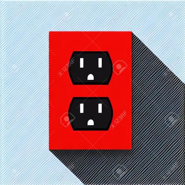 Icona presa elettrica USA-illustrazione vettoriale