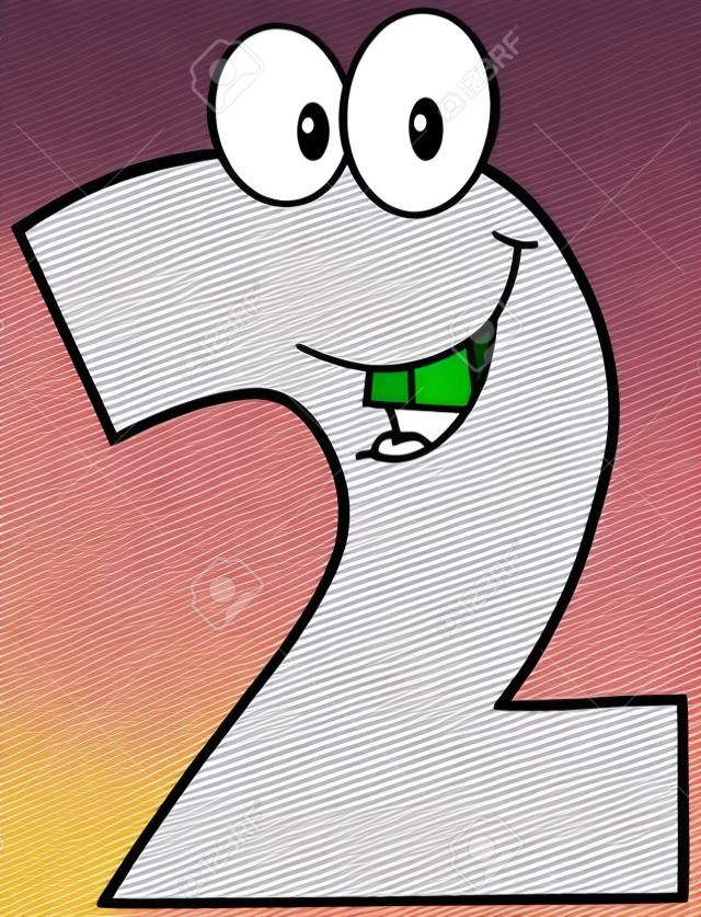 Number Two vicces rajzfilm Mascot Karakter