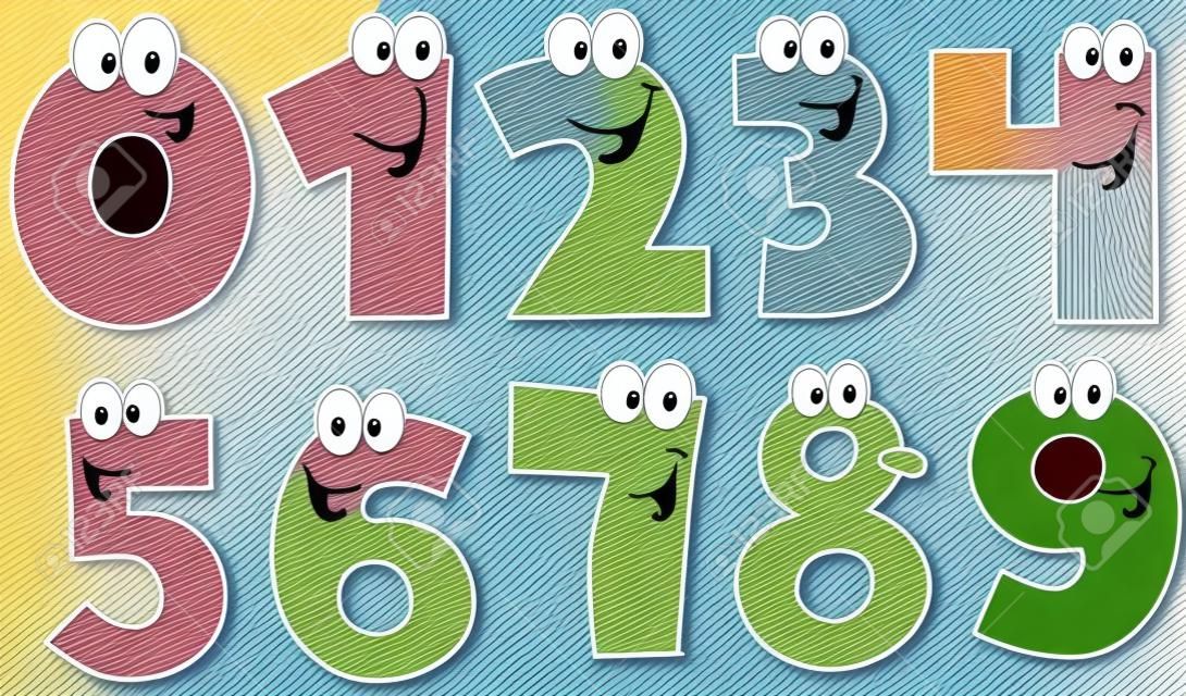 Funny Numbers Cartoon Characters