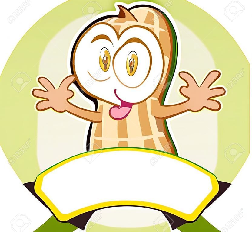 Logo von einem Cartoon Peanut Mascot Character