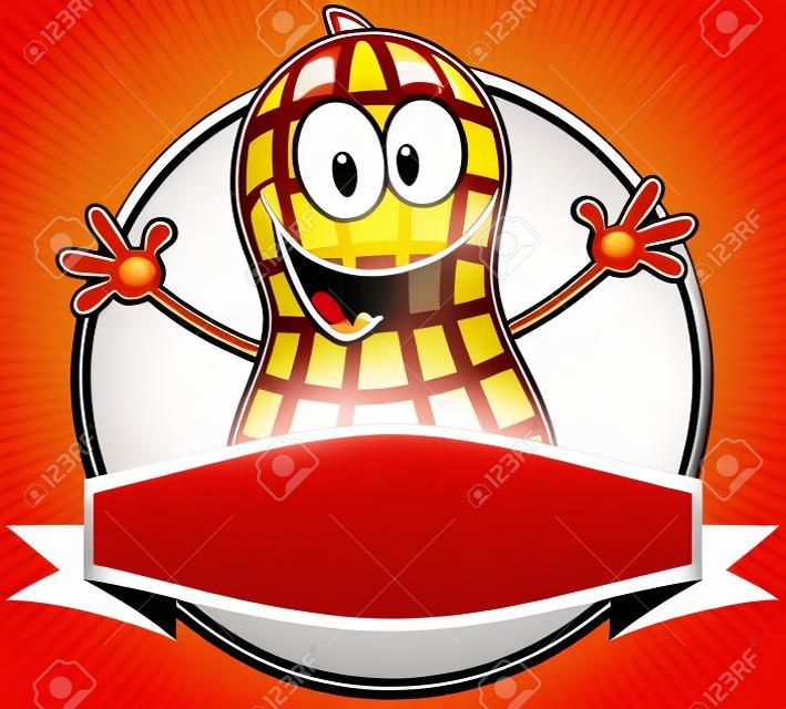 Logo d'un personnage mascotte d'arachide