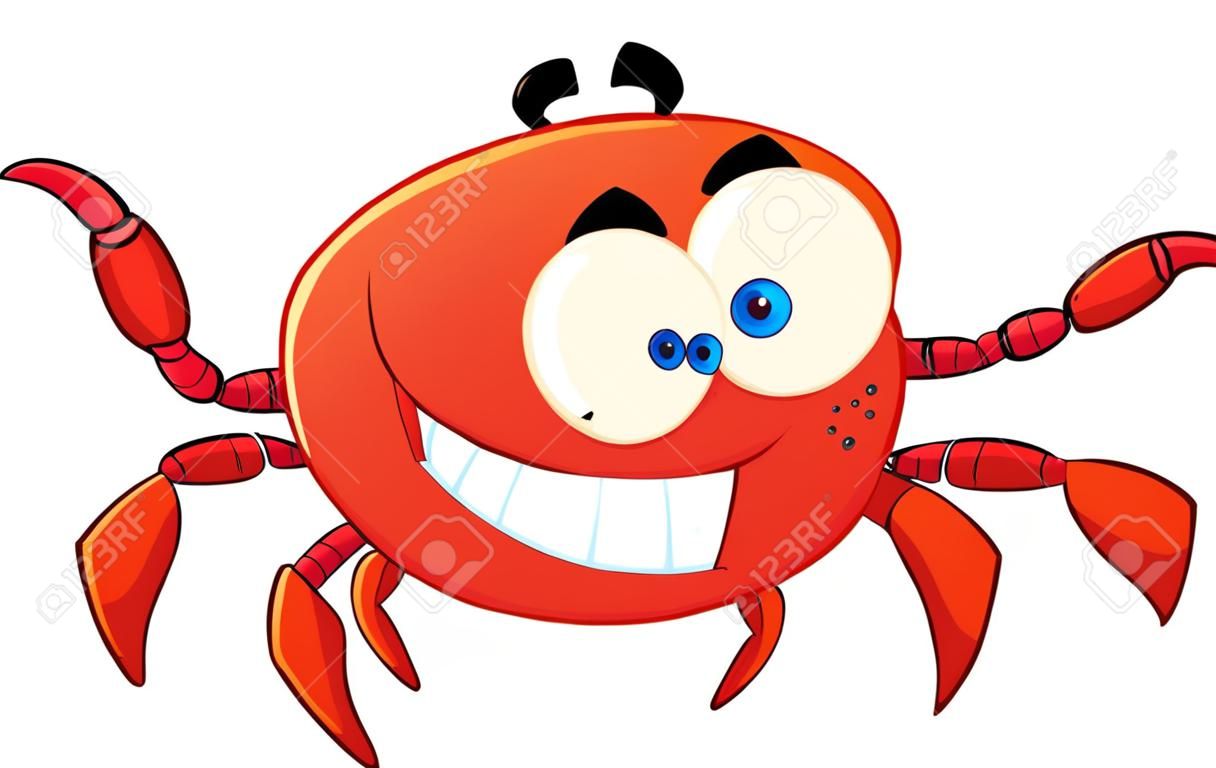 有趣的螃蟹卡通吉祥物