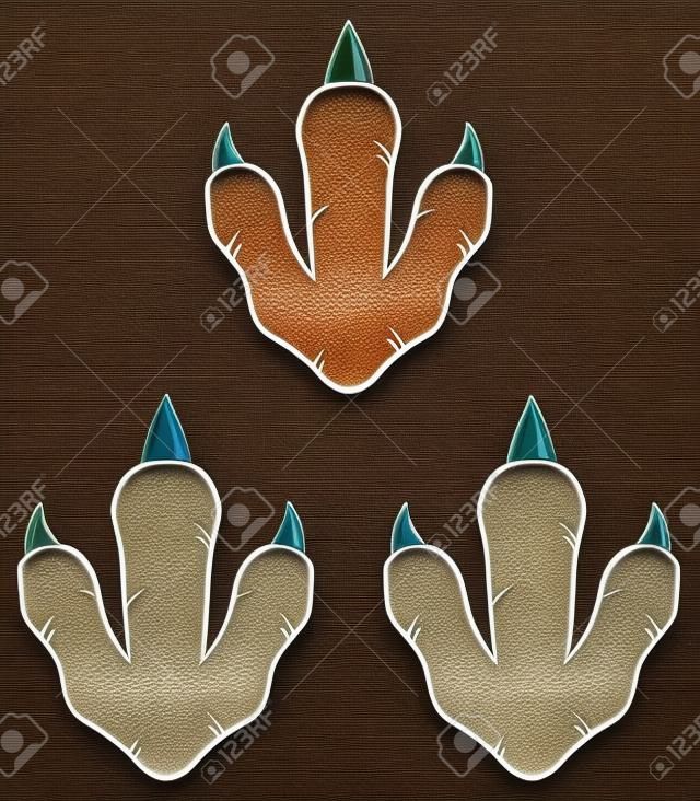 Dinosaur Paw With Claws. Collection Set