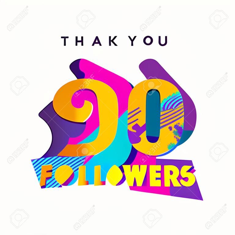 9000追隨者感謝您剪紙號插圖。為9000名社交媒體朋友，粉絲或訂閱者提供特別的9k用戶目標慶祝活動。 EPS10矢量。