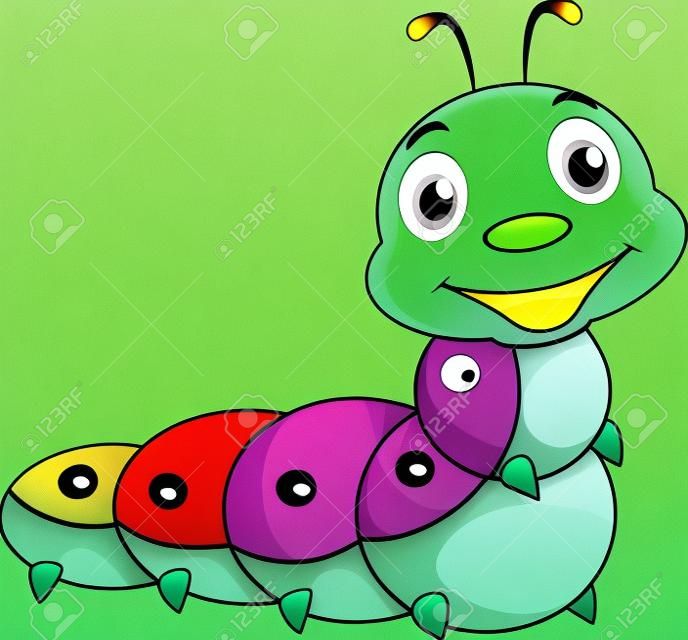 cute caterpillar cartoon