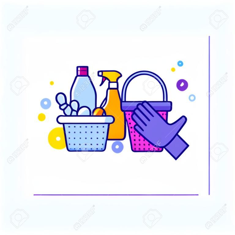 Płaskie logo do czyszczenia