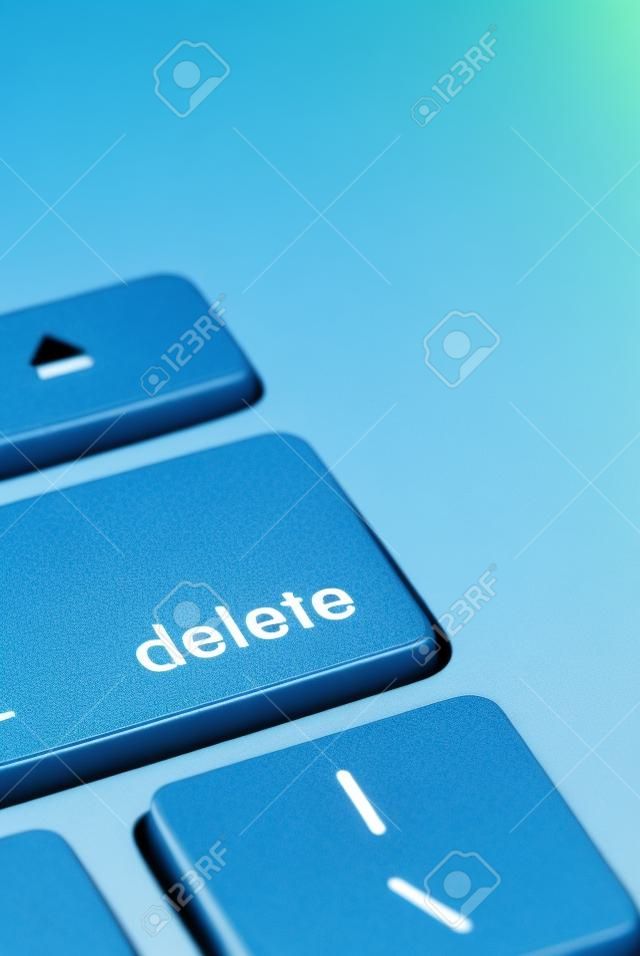 Primer plano de tecla de la computadora 'delete'