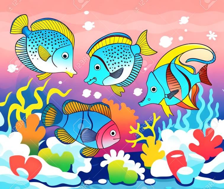 Fisch-Thema Bild 3 - Vektor-Illustration