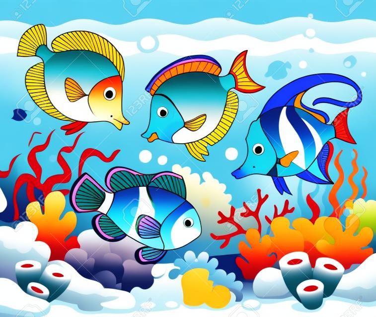 Pesce image 3 tema - illustrazione vettoriale