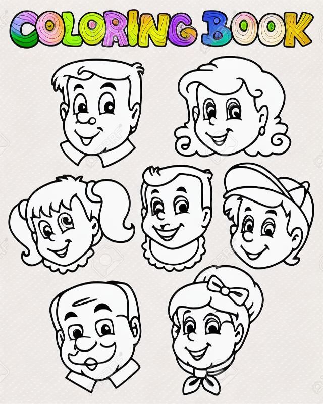Coloring book family collection 3 