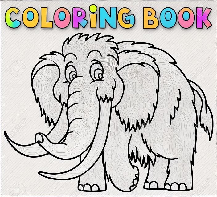 Libro para colorear de mamut