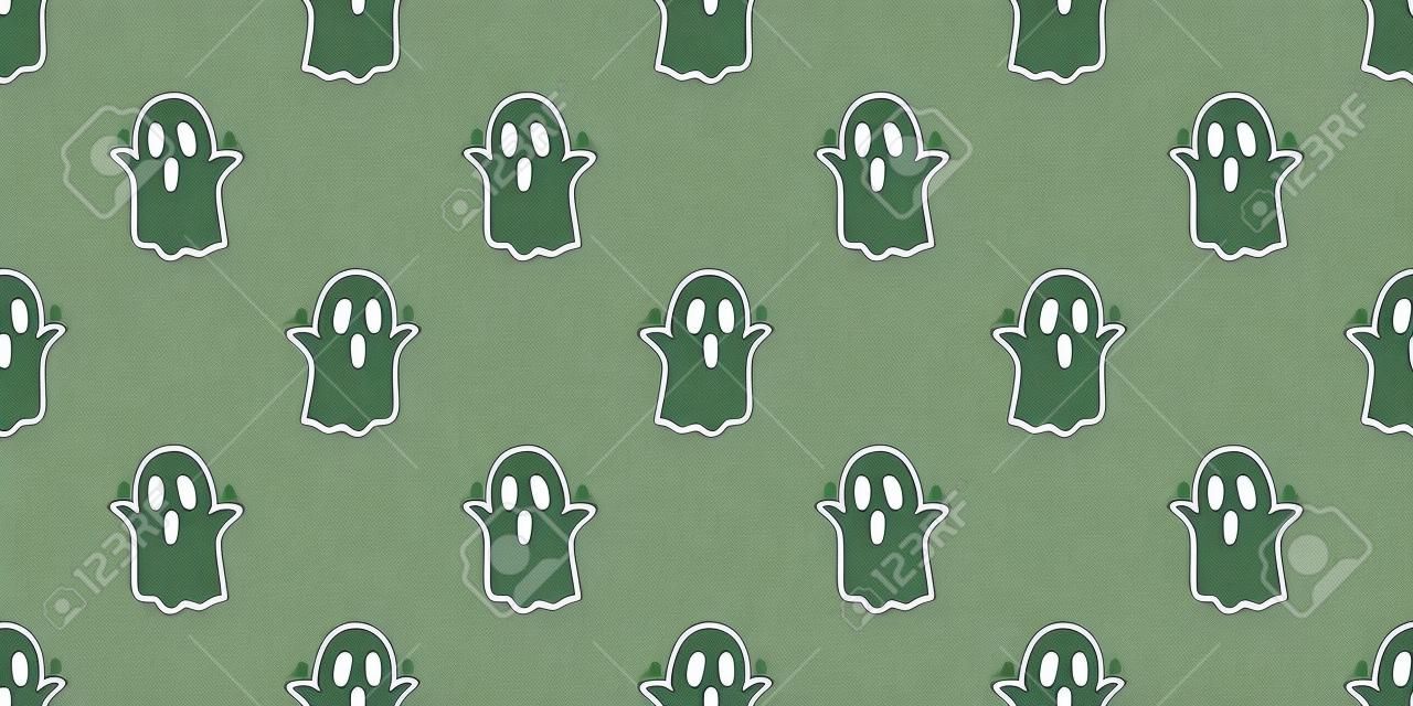 Halloween naadloos patroon Ghost vector geïsoleerde spookachtige cartoon achtergrond wit
