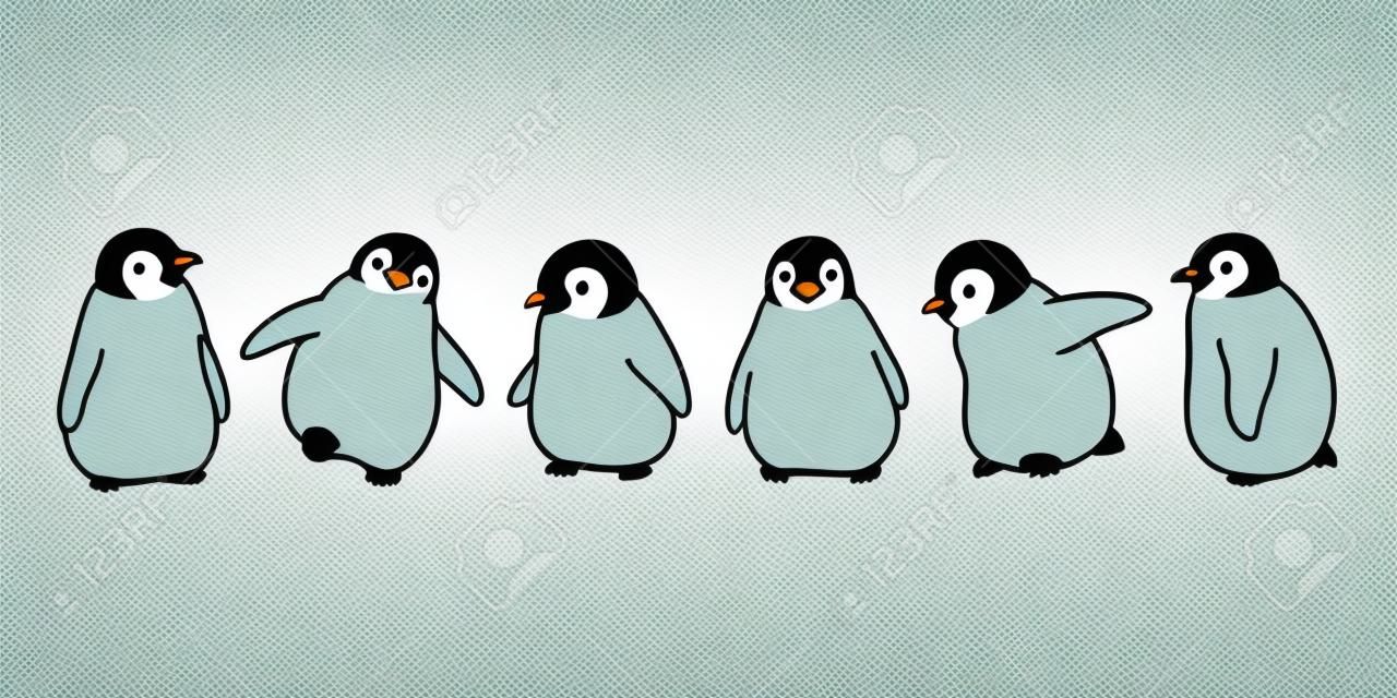 penguin vector icon logo baby cartoon character illustration symbol graphic doodle
