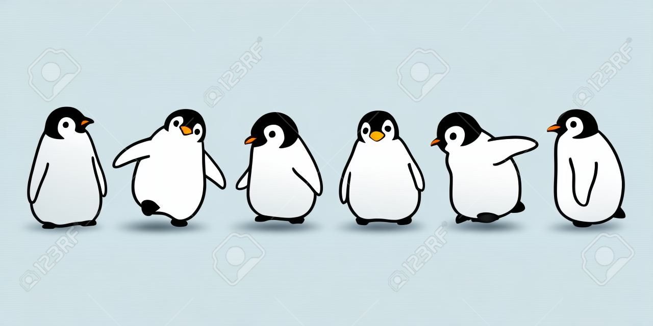 penguin vector icon logo baby cartoon character illustration symbol graphic doodle