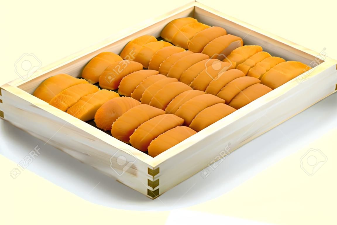 oursin sushi japonais et les ingrédients de sashimi