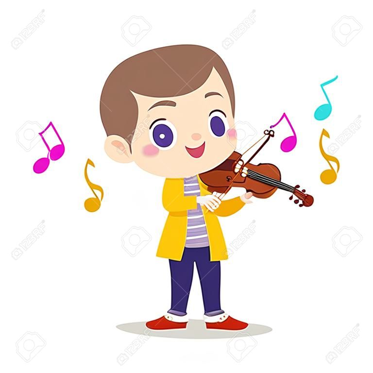 happy cute music sing hobby vector illustration