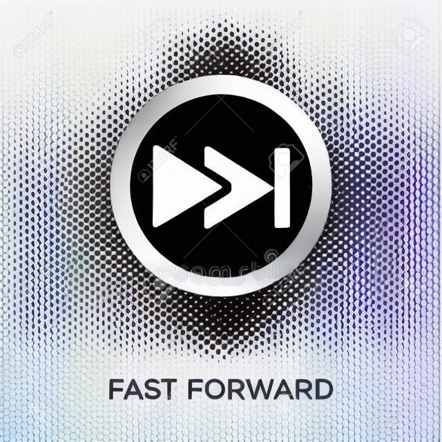 Fast forward pictogram. Fast forward symbool ontwerp uit Web navigation collectie. Eenvoudige element vector illustratie op witte achtergrond.