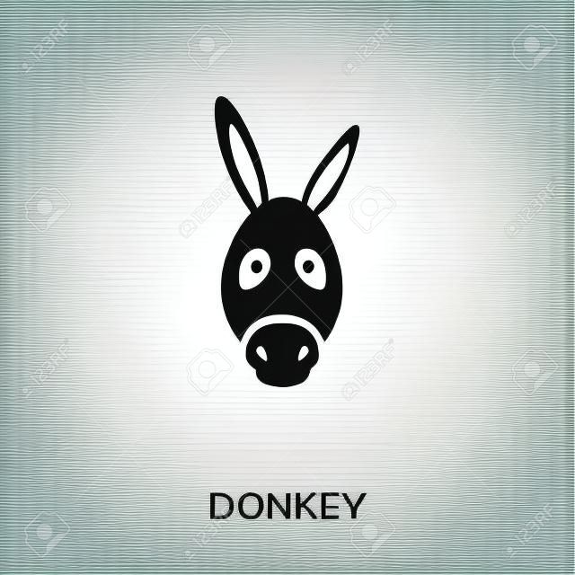 Donkey icon. Donkey symbol design from Animals collection. Simple element vector illustration on white background.