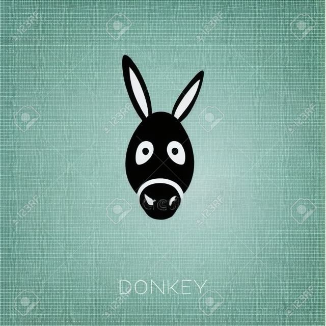 Icono de burro. Diseño de colección de animales en burro símbolo. Ilustración de vector de elemento simple sobre fondo blanco.