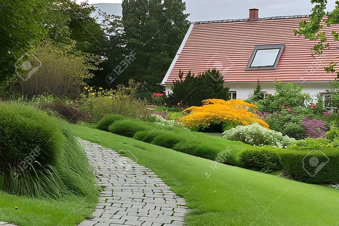 Garden of the Gabriele Münter House in Murnau Bavaria, Germany