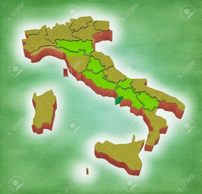 Carte de l'Italie.