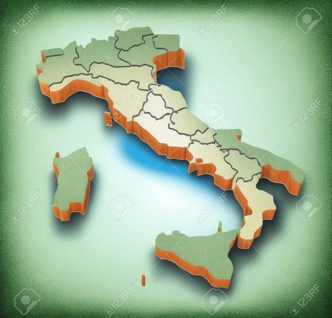 意大利地图。