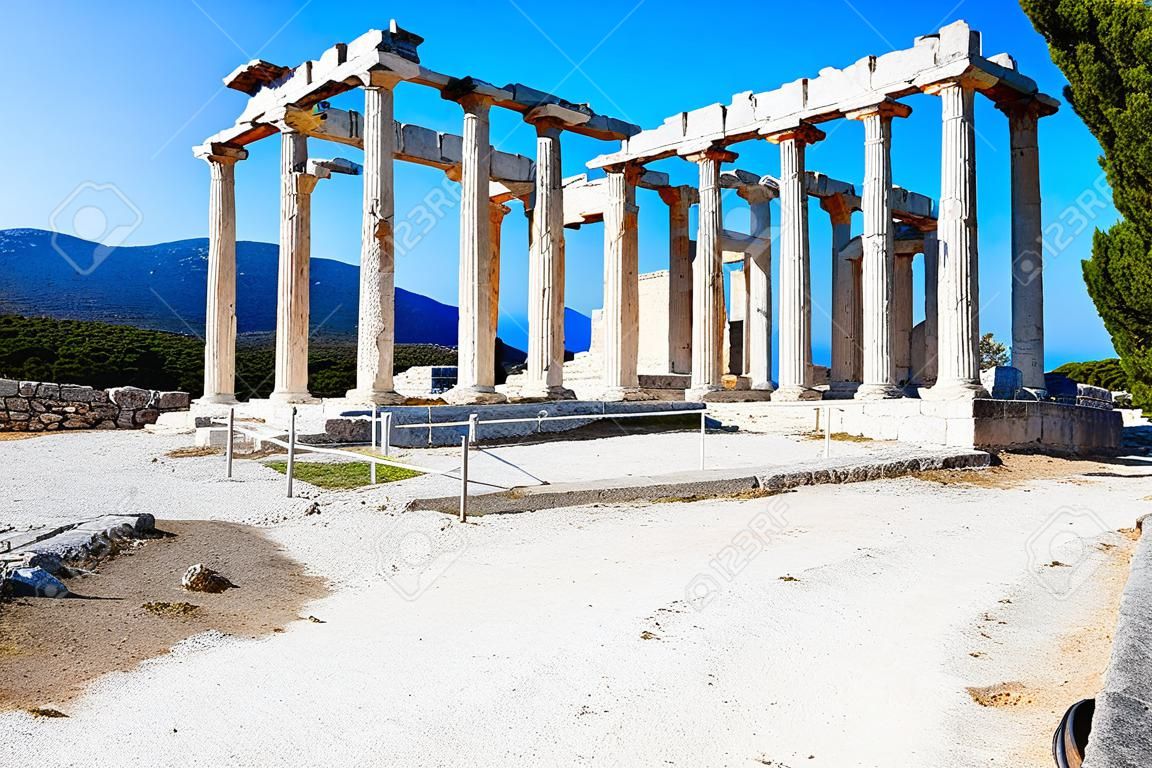 The Sanctuary of Aphaia (500 B.C.) on Aegina island, Greece