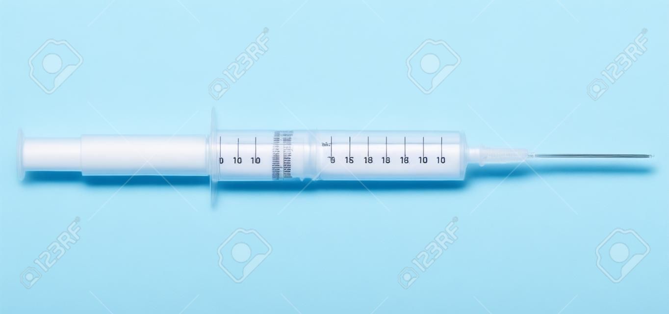 syringe with medicine isolated on white