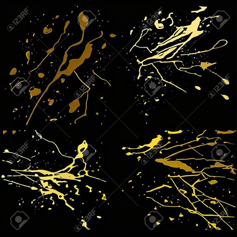 Une éclaboussure d'or. Une peinture dorée qui coule. Motif doré. Les  concepts de peintures d'or peuvent être utilisés dans la conception Photo  Stock - Alamy