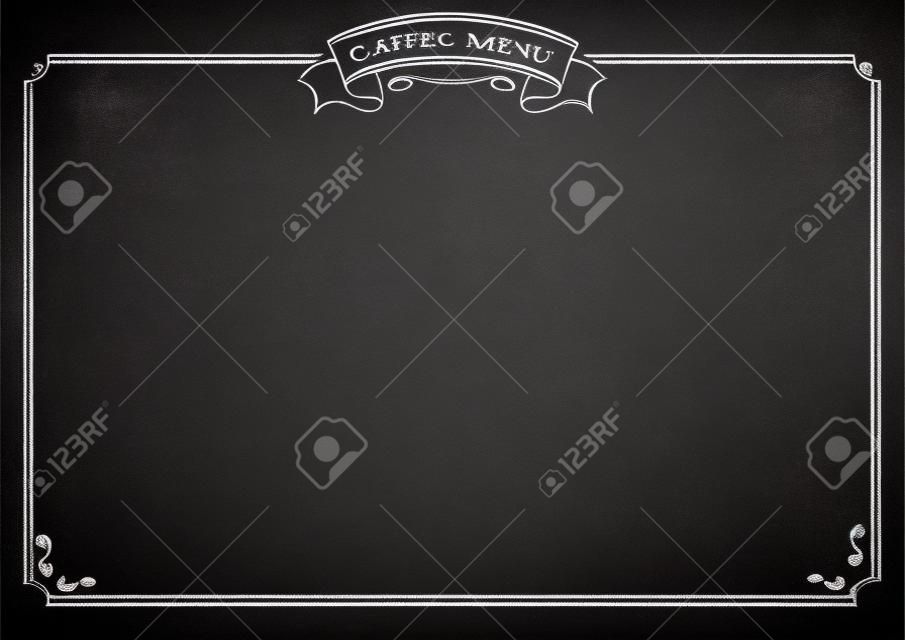 Cafe menu classic blackboard background