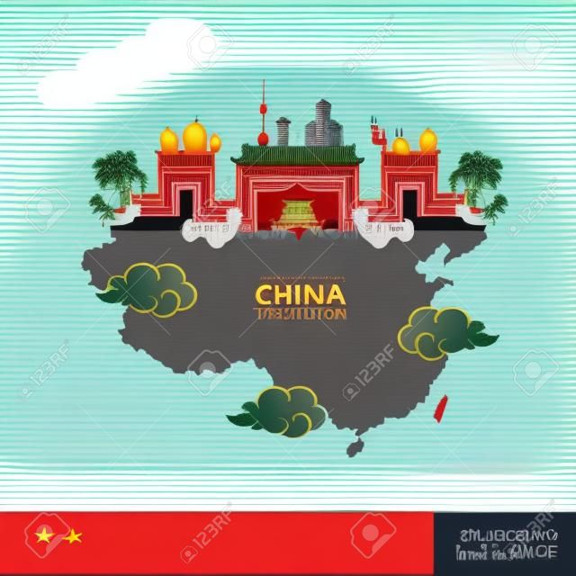 CHINA Reiseziel-Vektor-Illustration.